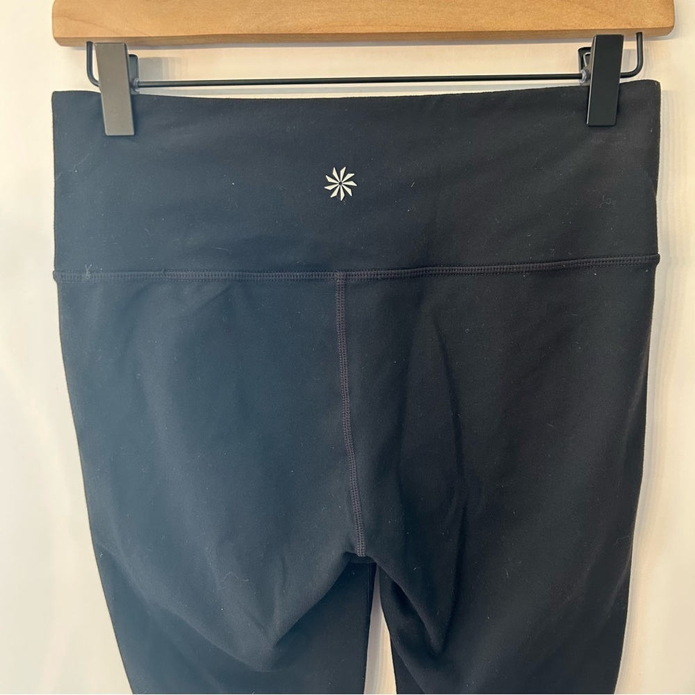 Athleta Gleam Tight 2.0 Leggings, Size Small, Black Faux Leather Front - Picture 7 of 7